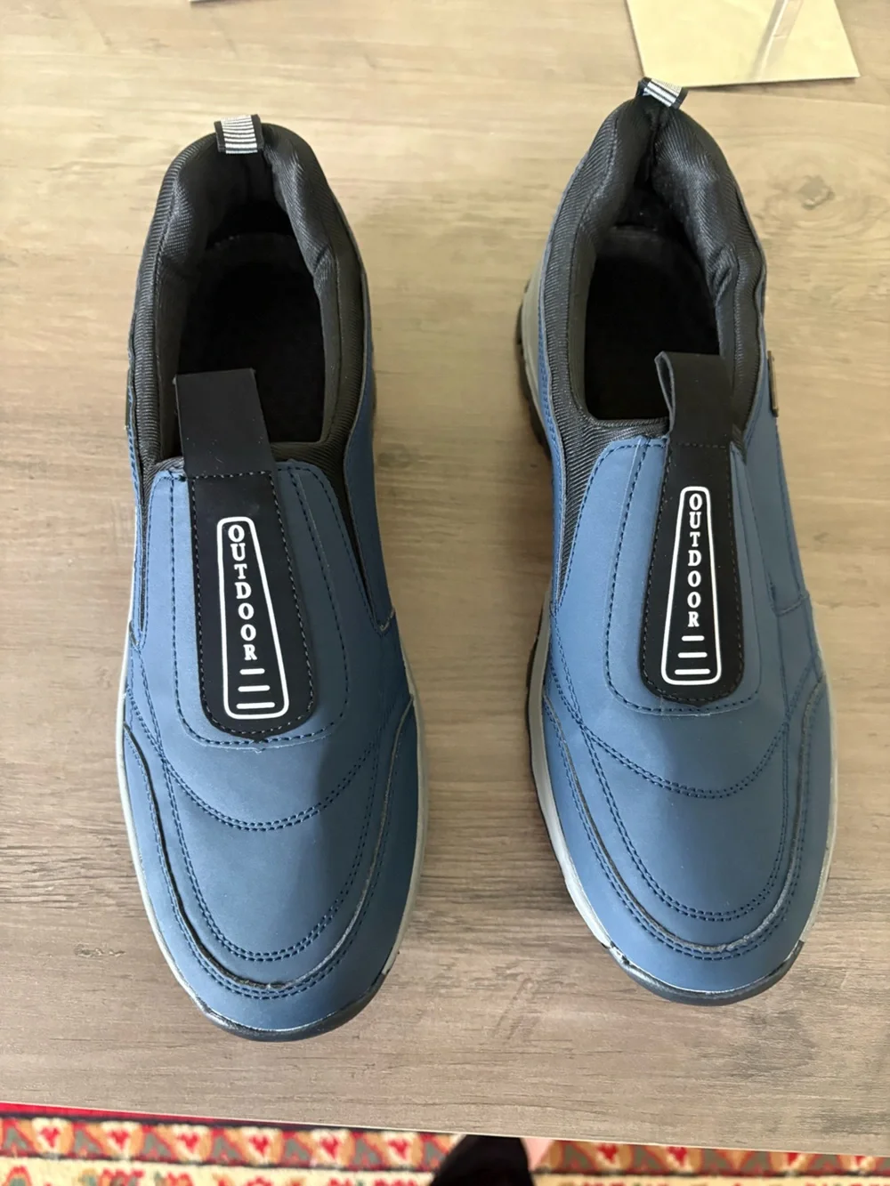 Men’s Blue Outdoor Slip-On Walking Hiking Shoes EU 46 US 13 NWT Comfort